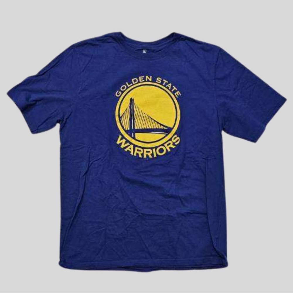 Golden State Warriors Steph Curry T-Shirt Large Name Number Tee Cotton Royal